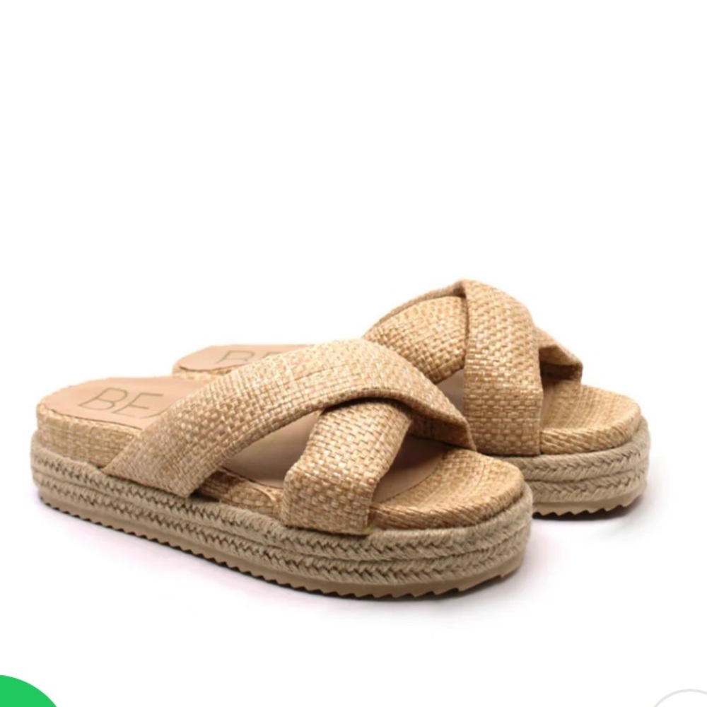 Crisscross platform sandals - 9 NWT
